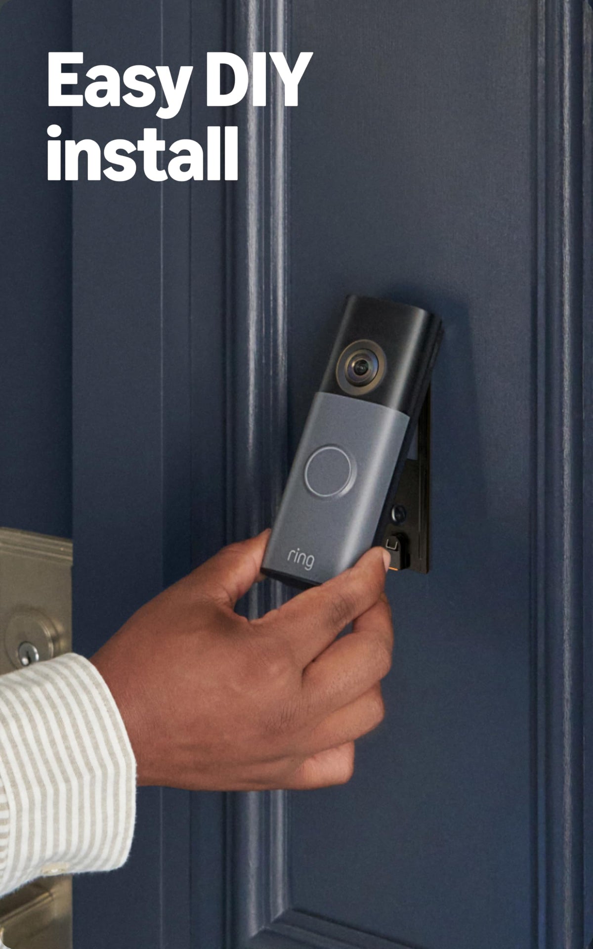 Battery Doorbell 2K Wide-Angle Speckled Gray W180