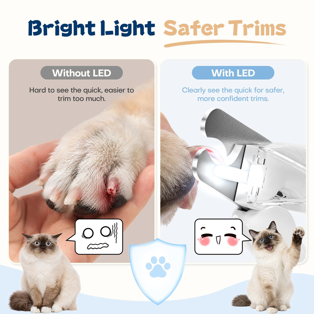 Dog Nail Clippers with Light and Dog Nail Grinder J9320