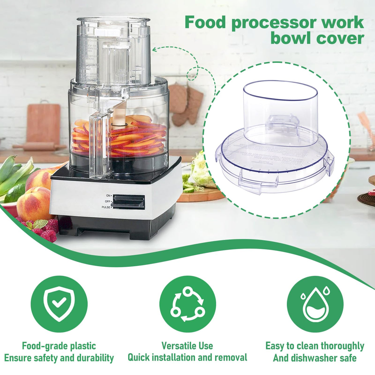 Work Bowl Cover Food Processor Replacement Parts F79193