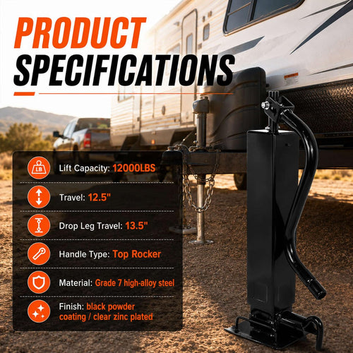12000lbs Adjustable Drop Leg Trailer Jack L579