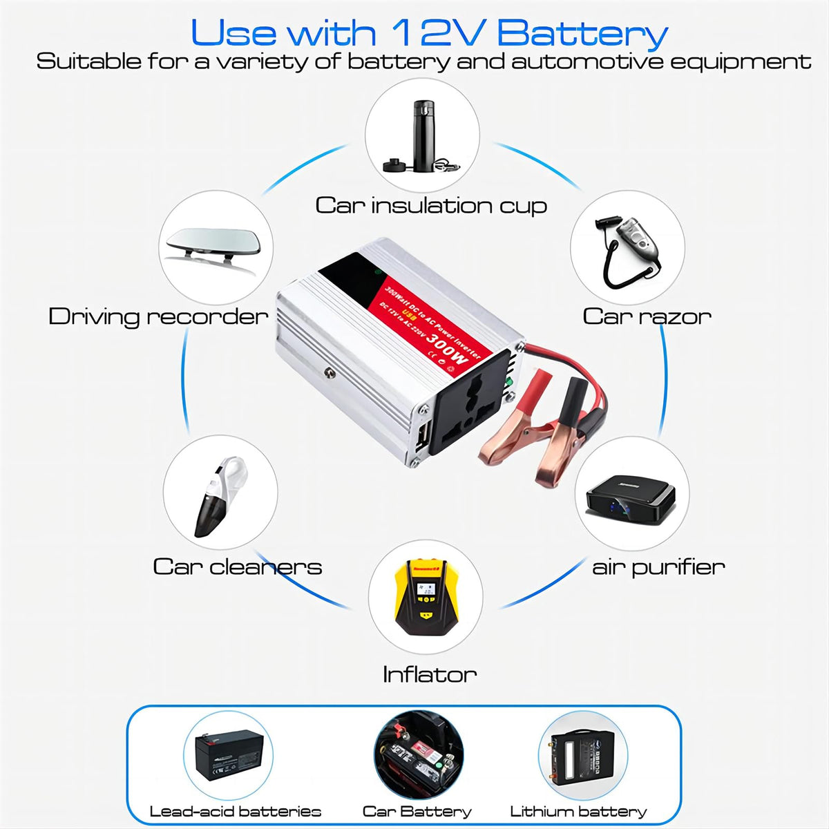 300W Off-Grid Solar Inverter Kit with 30A PWM Controller H40268