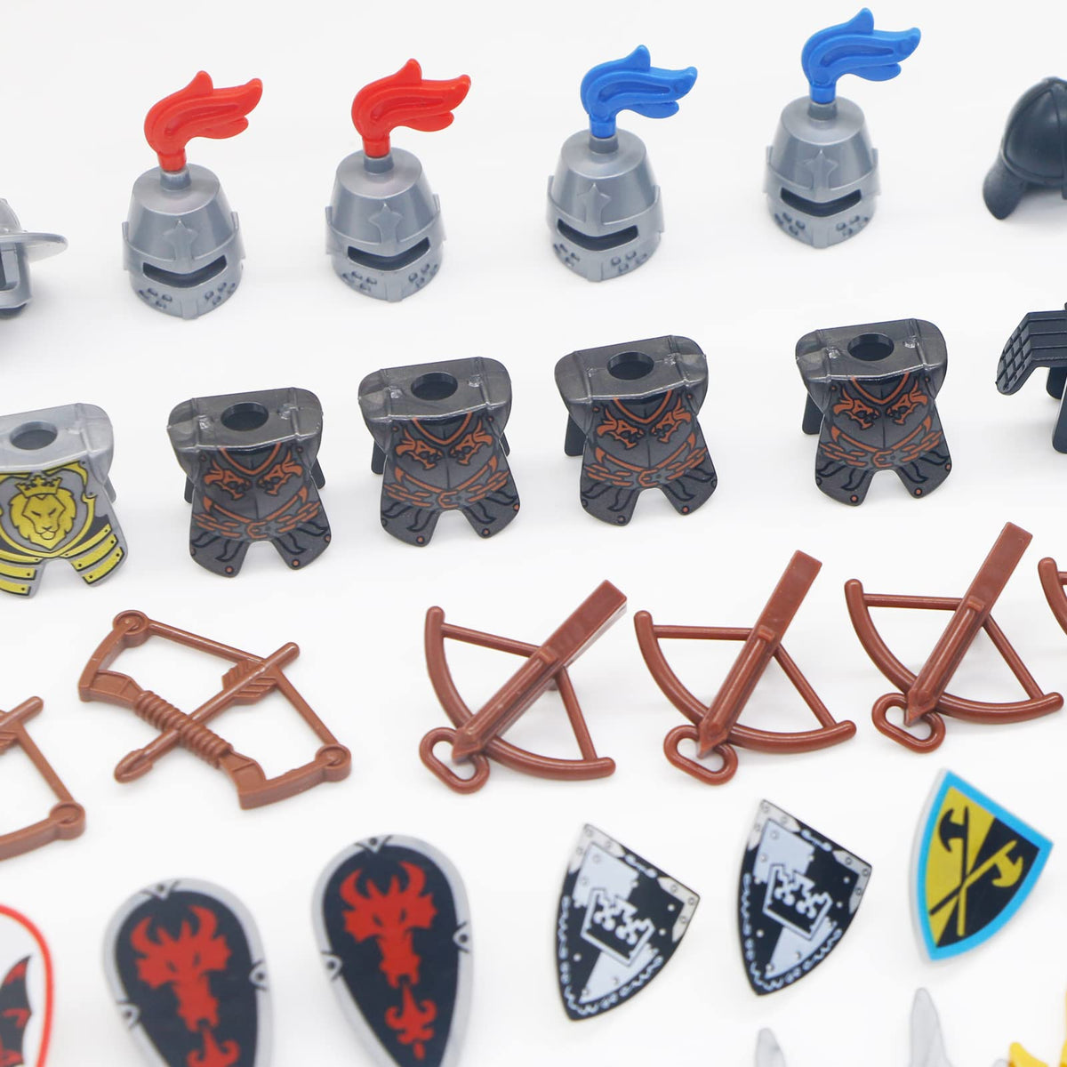 Building Block Medieval Weapon Armor Swords Helmet Horse G130784