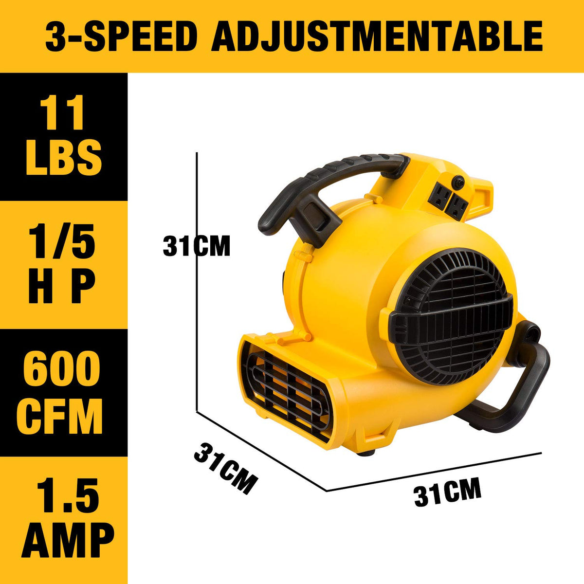 Portable 3 Speed Floor Fan X40043