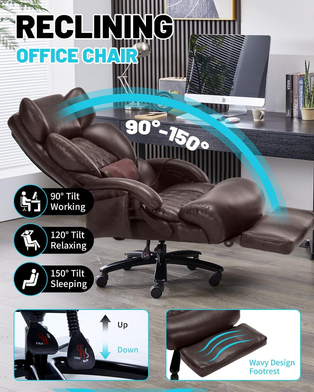 Massage Office Chair with Foot Rest D166936