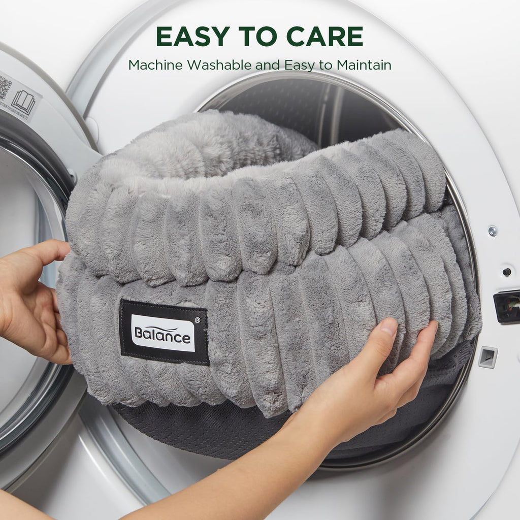 Washable Round Plush Cat Bed B387148