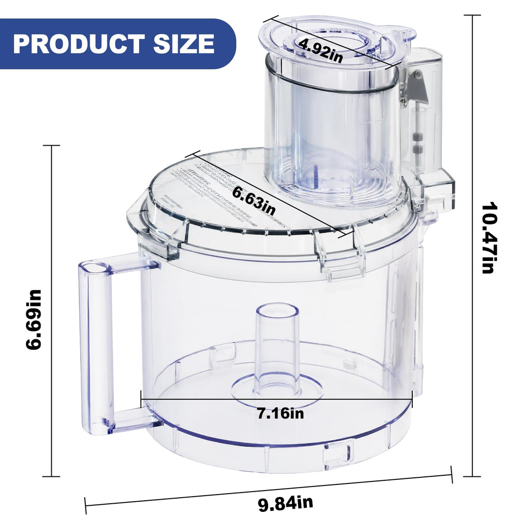 14-cup Food Processor Work Bowl Kit Replacement with Pusher T89277
