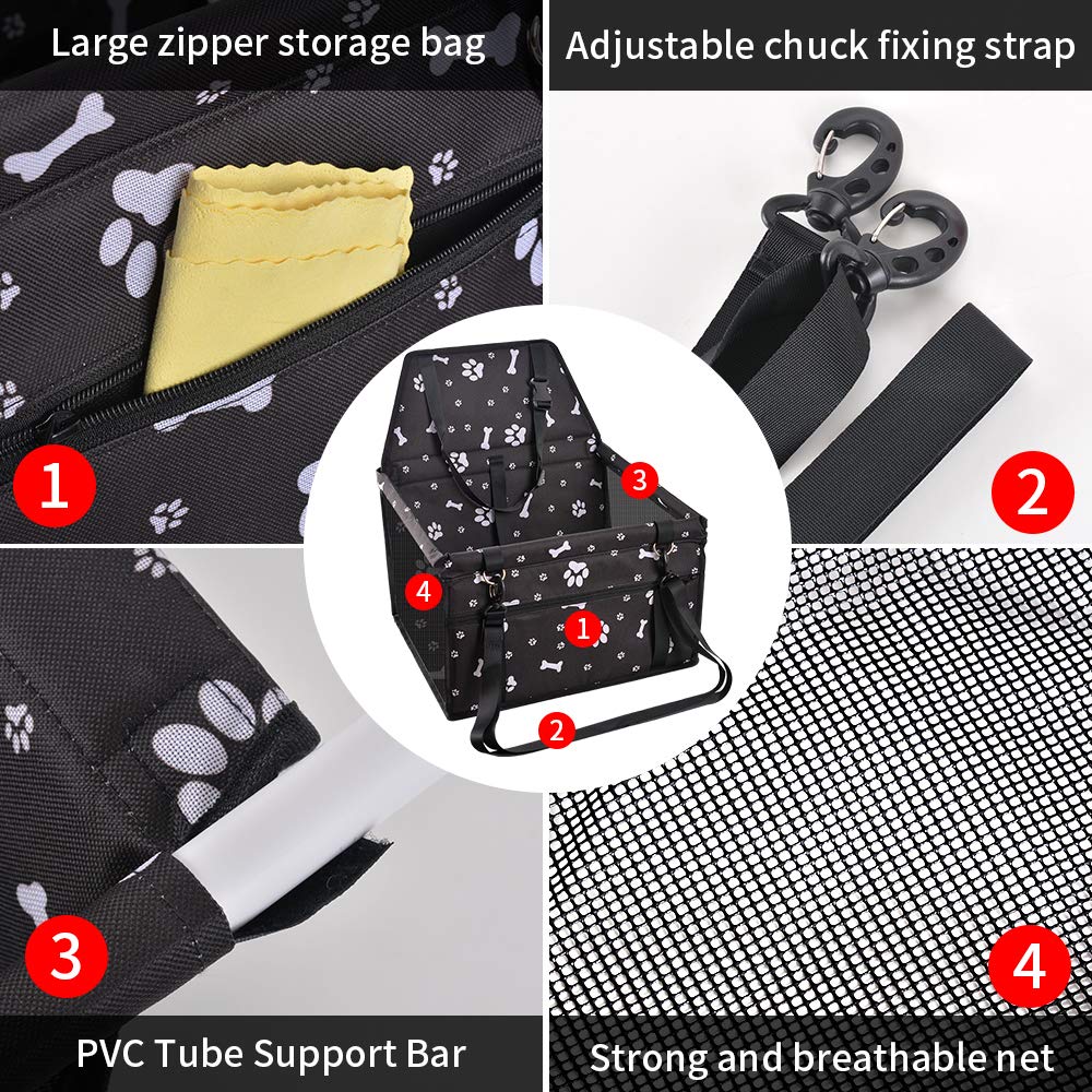 Portable Pet Booster Car Seat with Safety Leash A536342