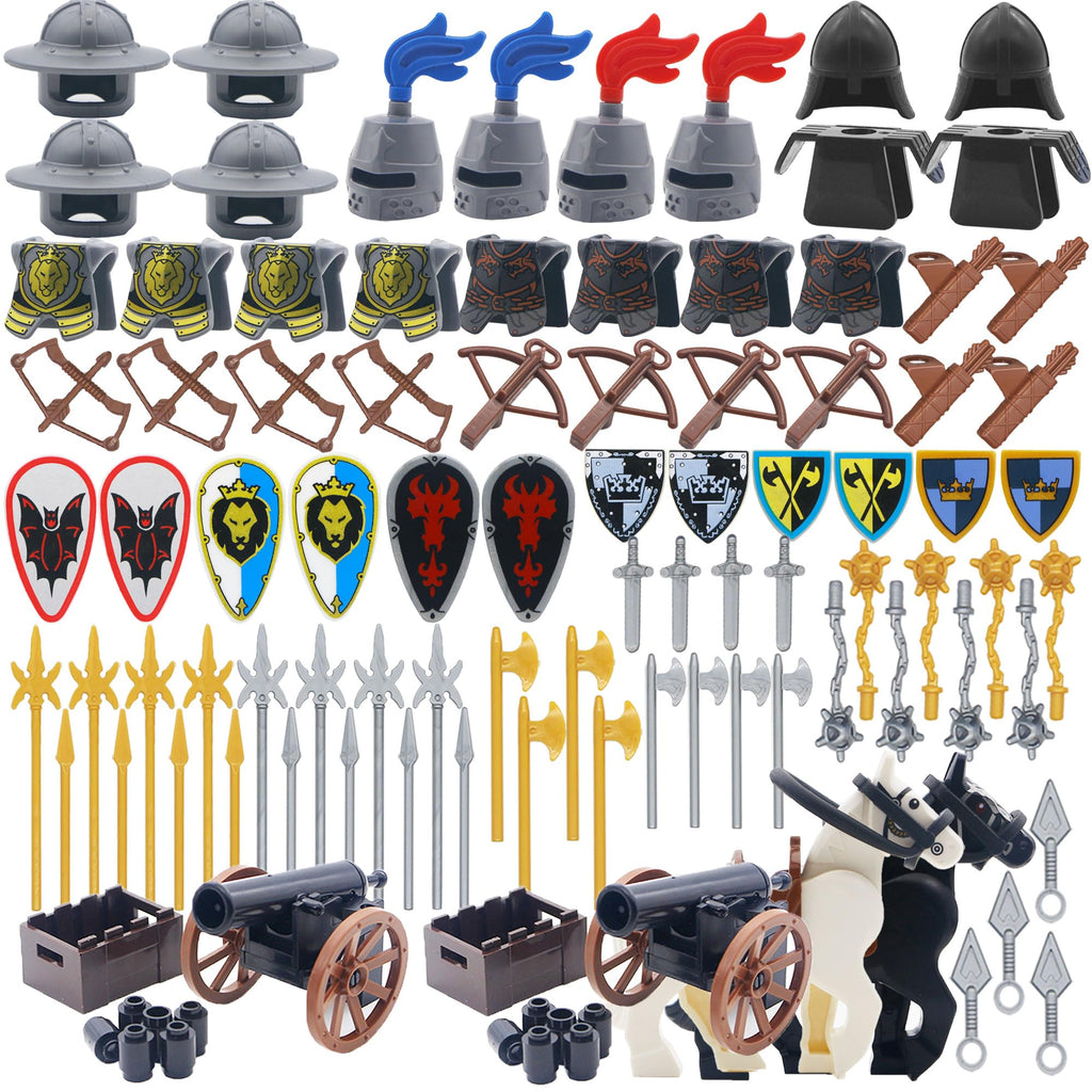 Building Block Medieval Weapon Armor Swords Helmet Horse G130784