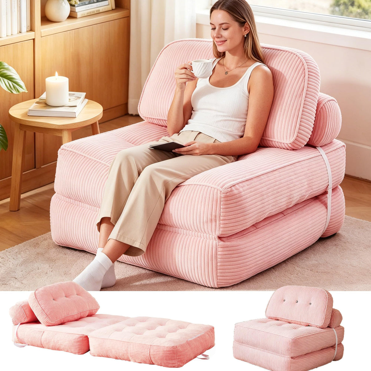 Convertible Futon Sofa Bed Chair M503