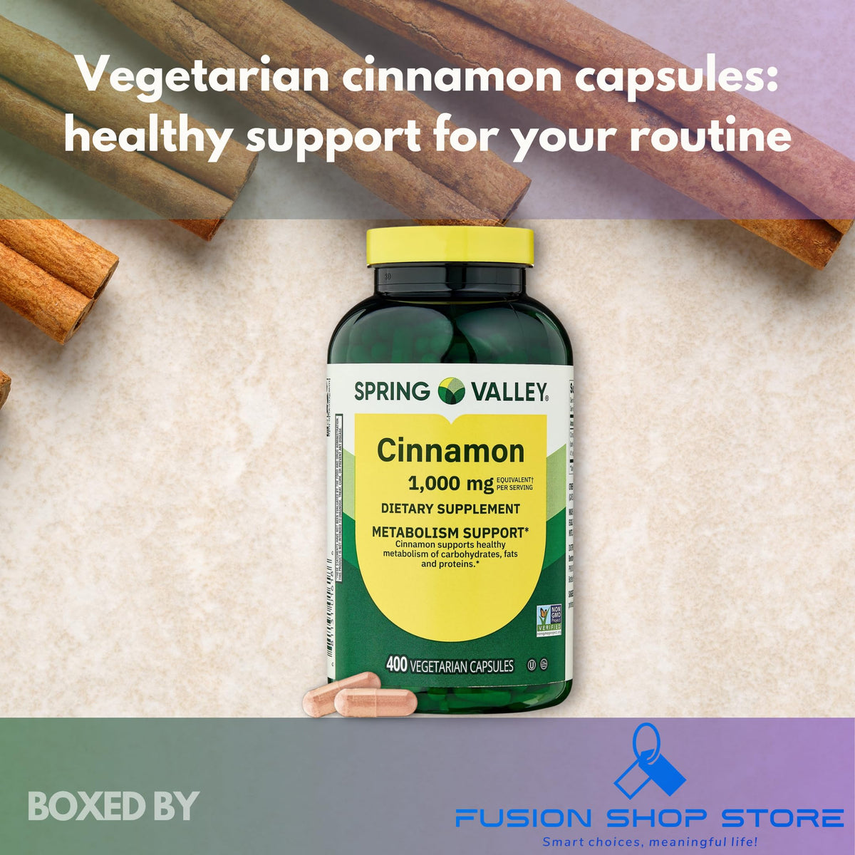 Cinnamon Extract Capsules 400 Count S2575