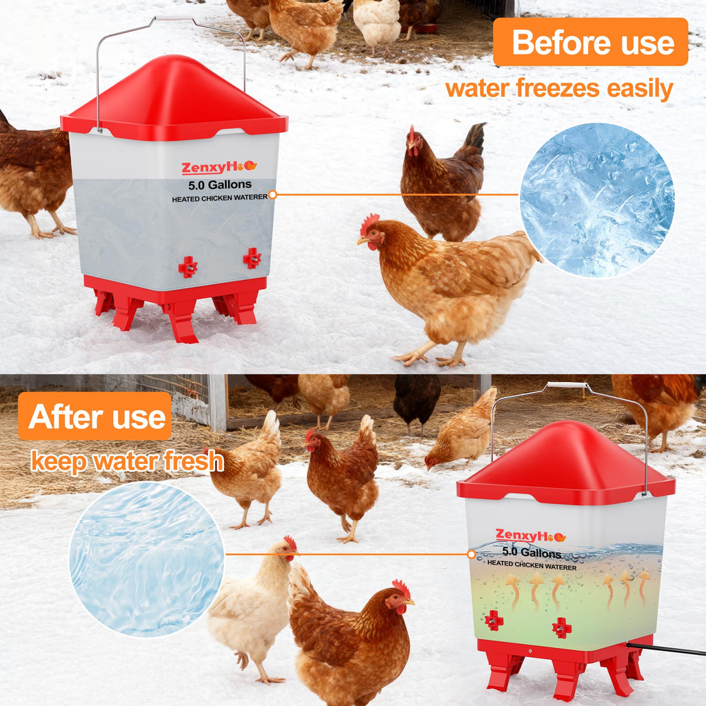 5.0 Gal Heated Chicken Waterer Bucket J47227