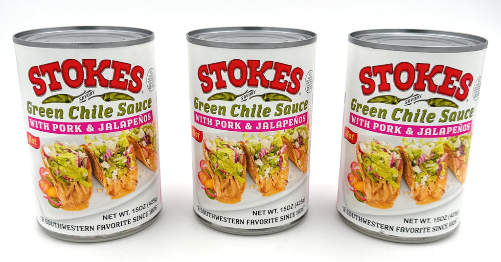 Green Chile Sauce with Pork and Jalapenos Pack of 3 A396