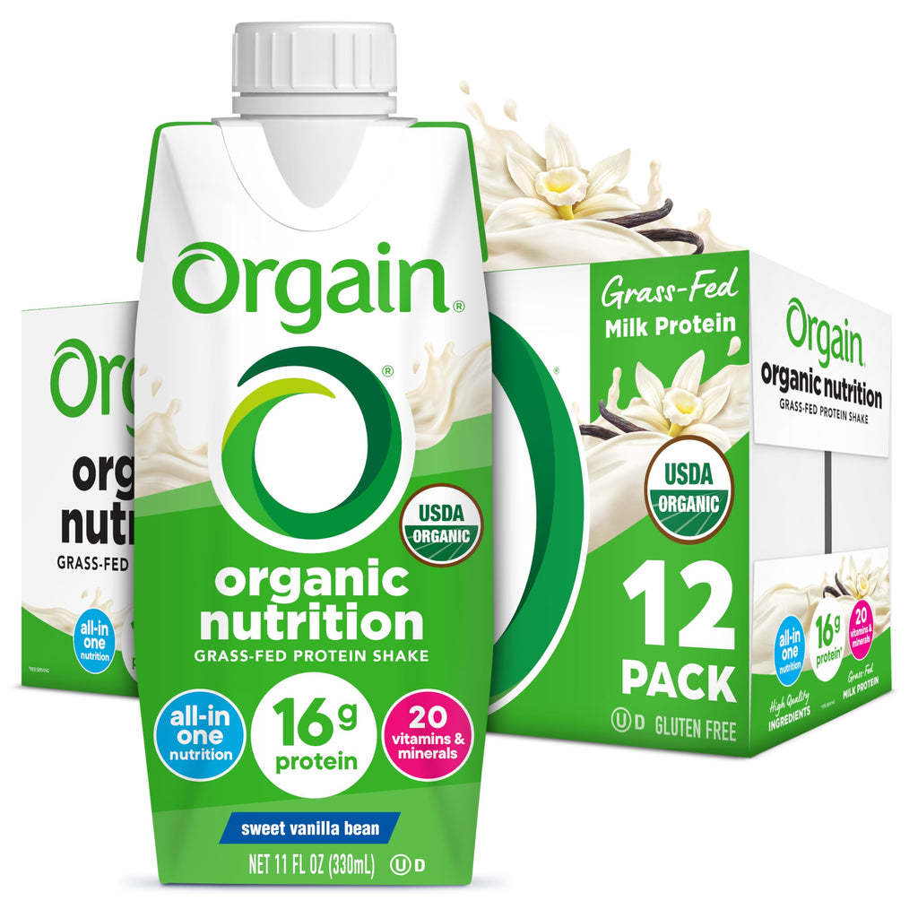 Organic Grass Fed 16g Protein Shake, Vanilla, 11oz, 12pk C748409