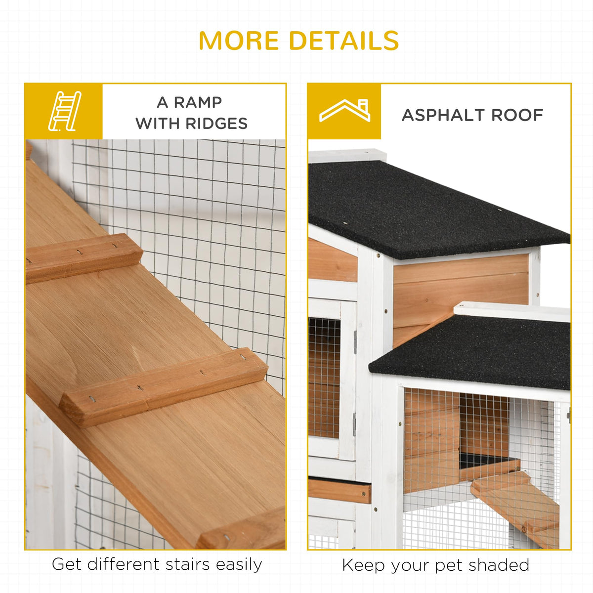 62" Rabbit Hutch with Wheels F4411