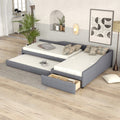 L Shaped Twin Daybed with Trundle and Storage Drawers N936
