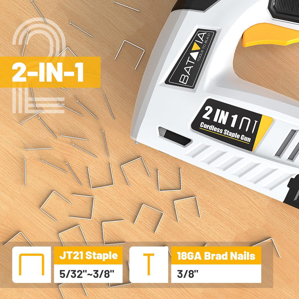 Cordless 2-in-1 Staple Gun & Brad Nailer Kit V849