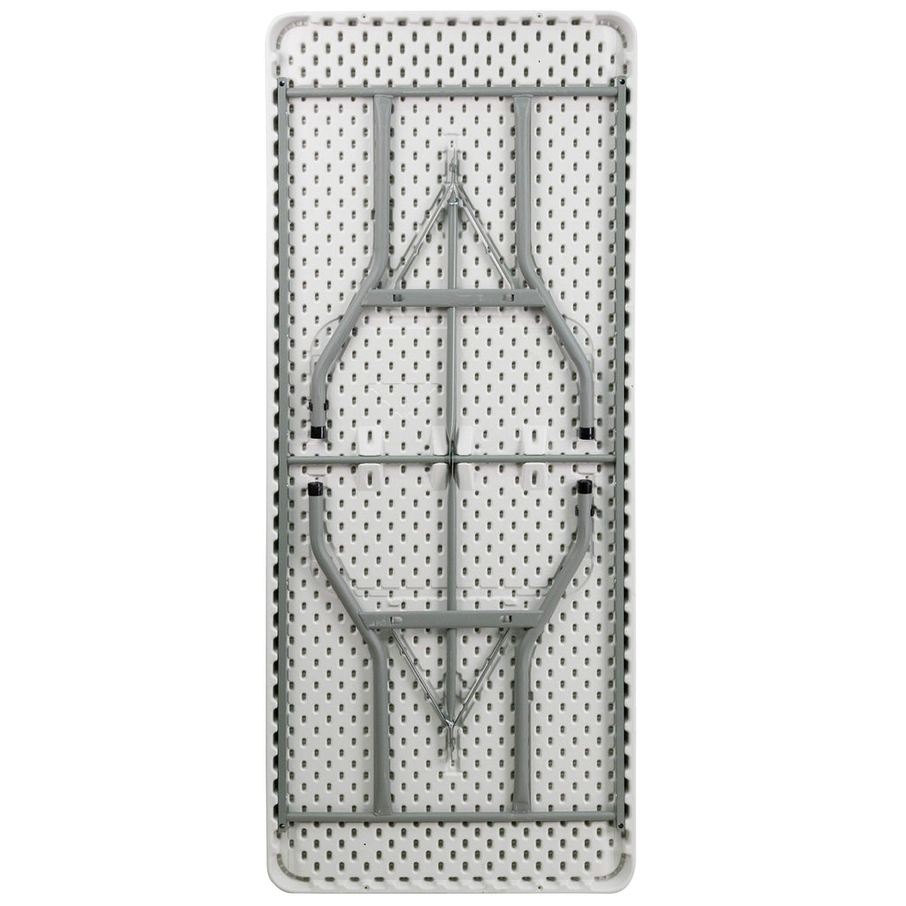 6-Foot Heavy Duty Plastic Folding Table with Carrying Handles Y604636