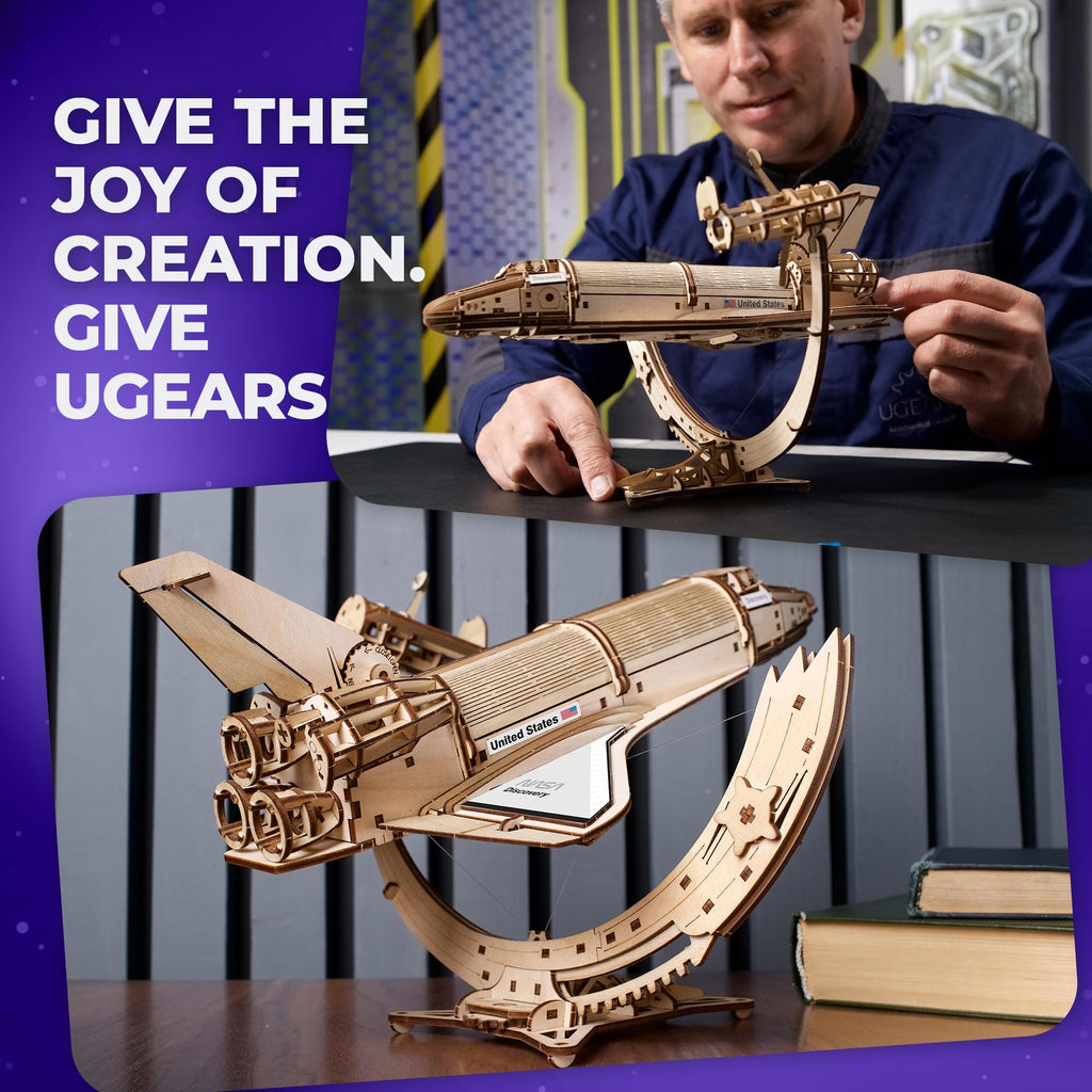 Wooden 3D Puzzle Space Shuttle Model Kit Z61193