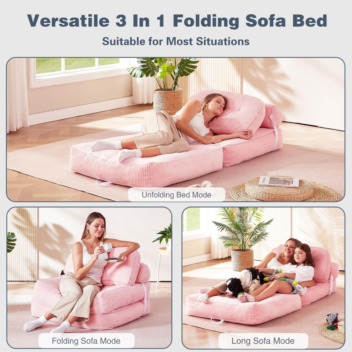 Convertible Futon Sofa Bed Chair M503