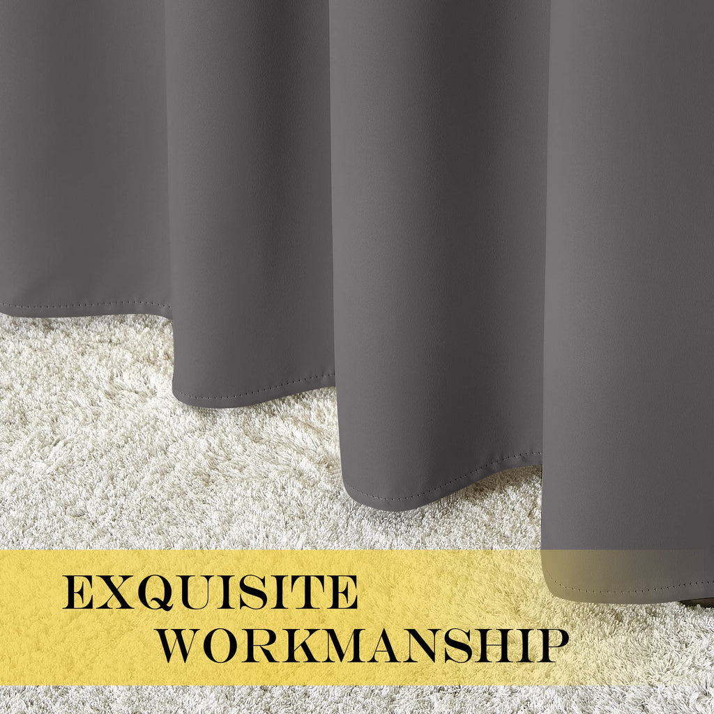 Grey Blackout Curtains 84 inch 1 Panel L20925
