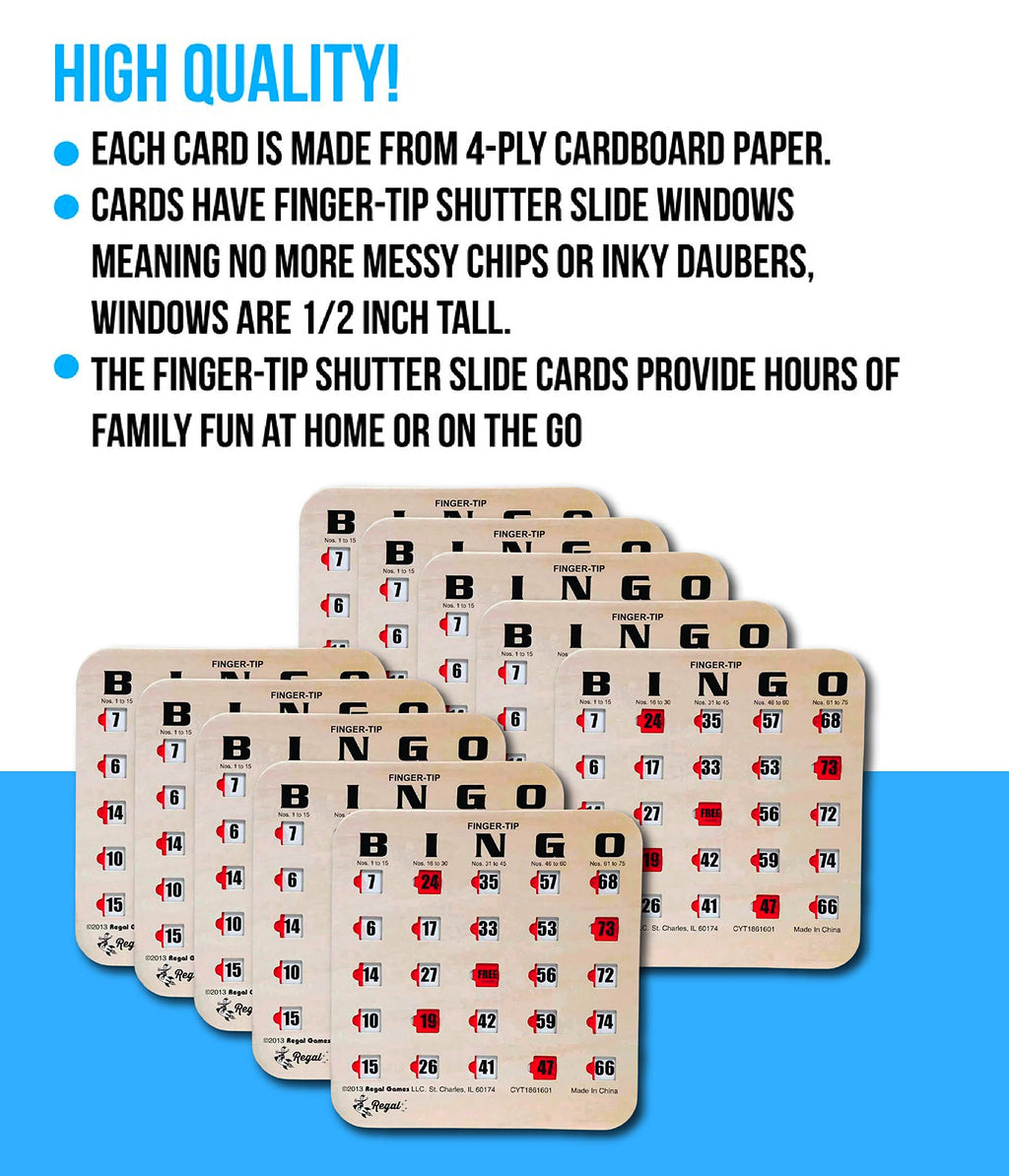 Large Print Reusable Bingo Cards 100 Pack H648