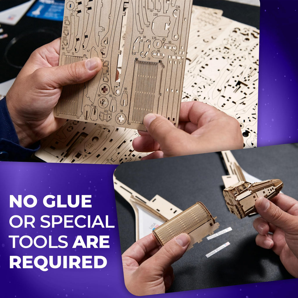 Wooden 3D Puzzle Space Shuttle Model Kit Z61193