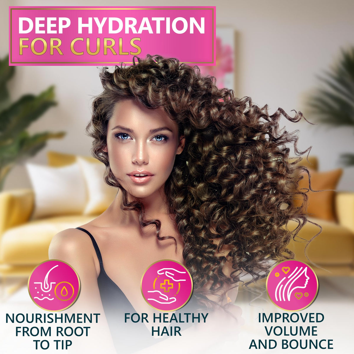 Curly Hair Shampoo and Conditioner Set and Mask V79635