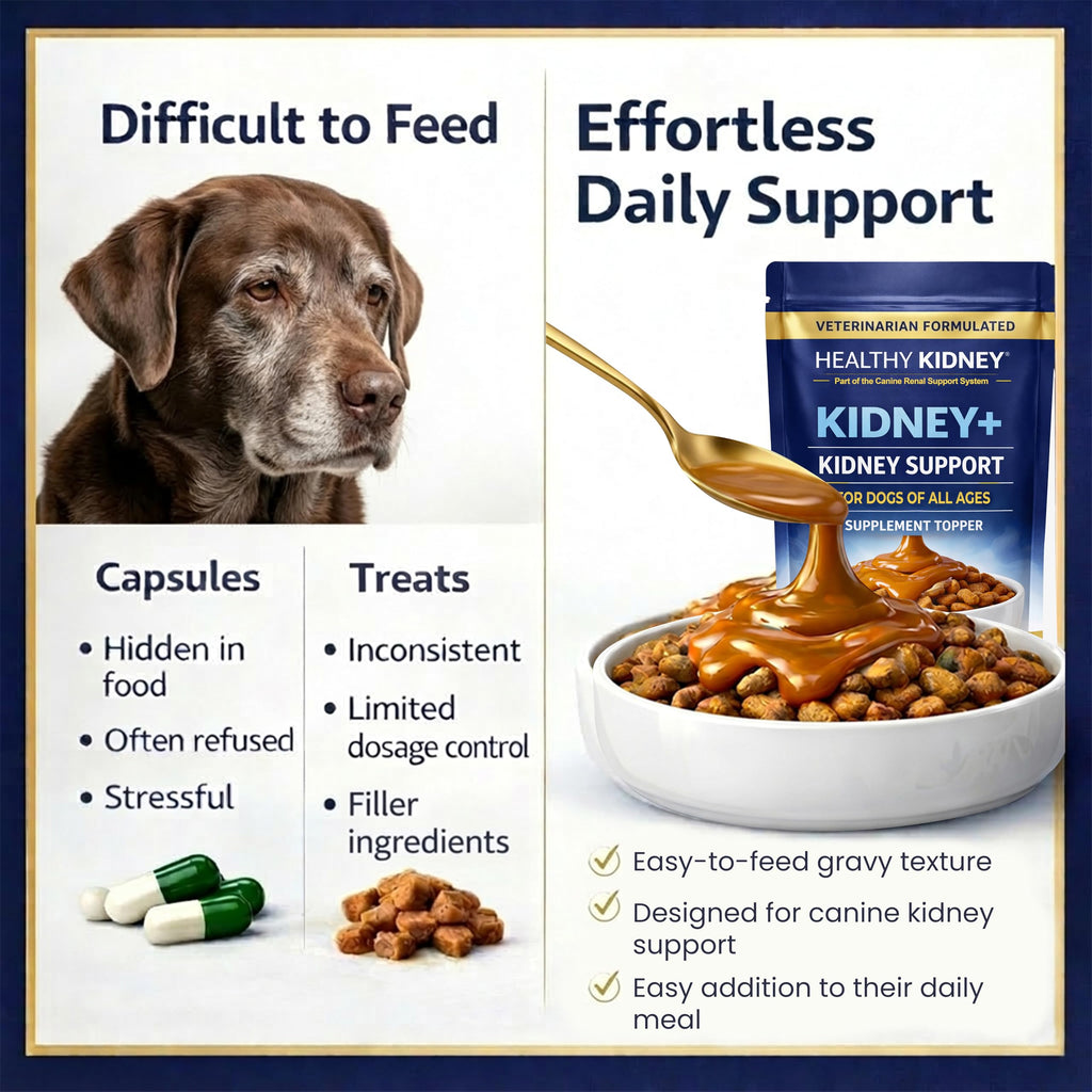 Dog Kidney Support Supplement Food Topper with Omega 3, Prebiotics, Fiber B7733