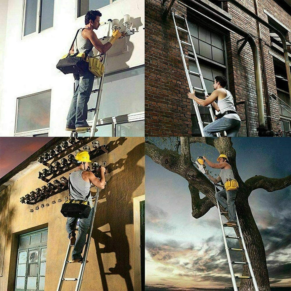 Collapsible Telescoping Ladder 20.5FT Aluminum Lightweight 330LB Capacity X4297