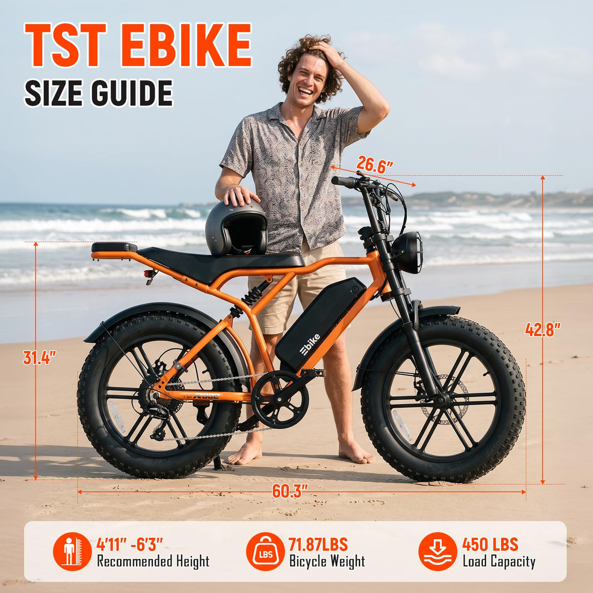 Electric Bike 2000W Peak Motor 48V Removable Battery W519