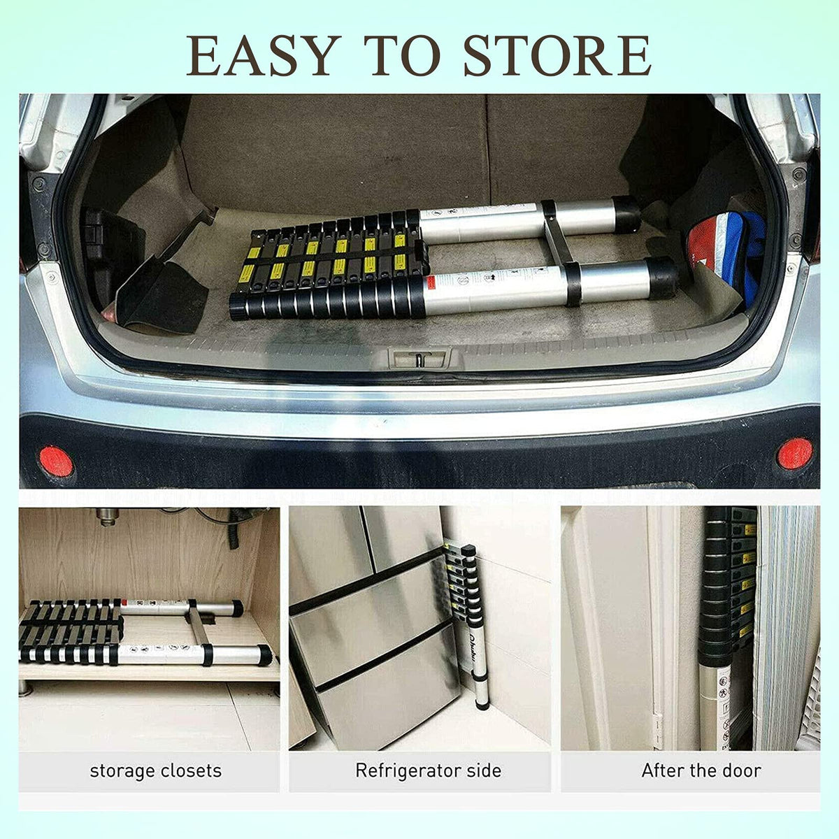 Collapsible Telescoping Ladder 20.5FT Aluminum Lightweight 330LB Capacity X4297