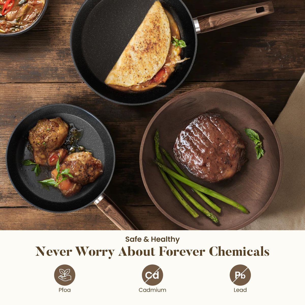 12 Pcs Non Stick Induction Cookware Set Z179