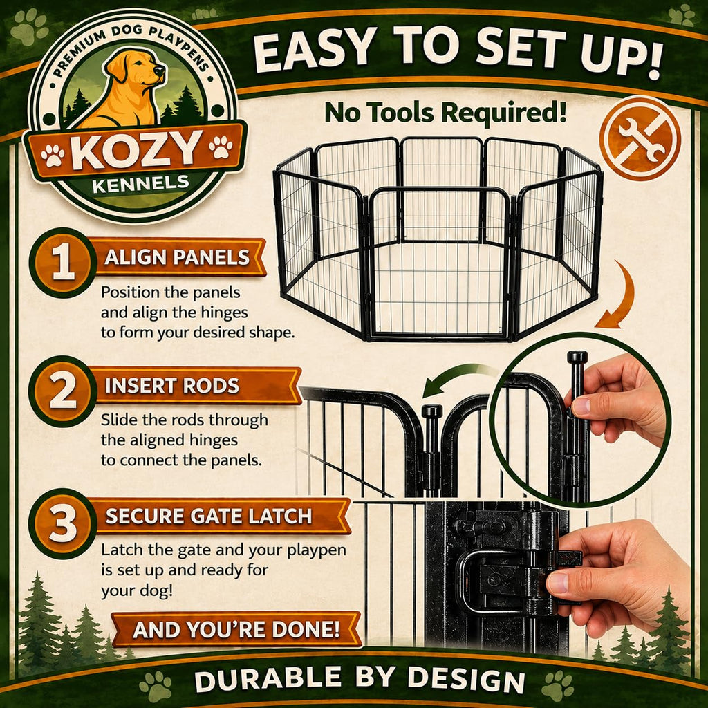 40 inch 16 Panels Heavy Duty Metal Dog Playpen S913