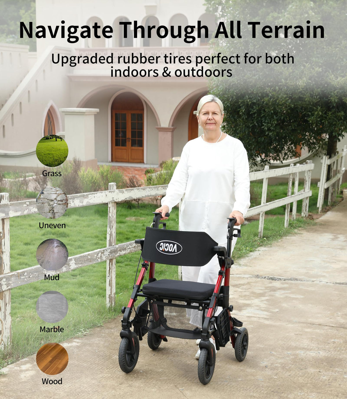 2 in 1 Walker Wheelchair Combo Y33627