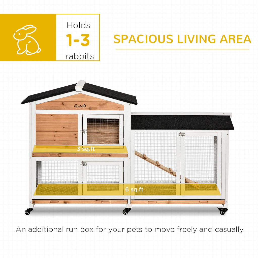62" Rabbit Hutch with Wheels F4411