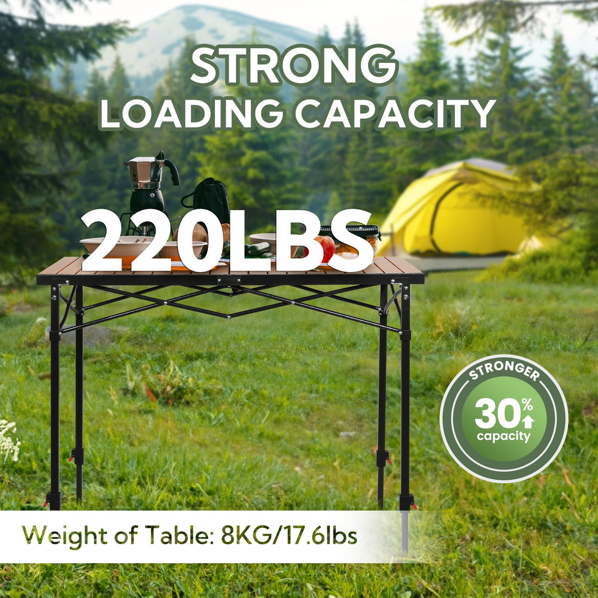 Portable Adjustable Height Camping Table H9614