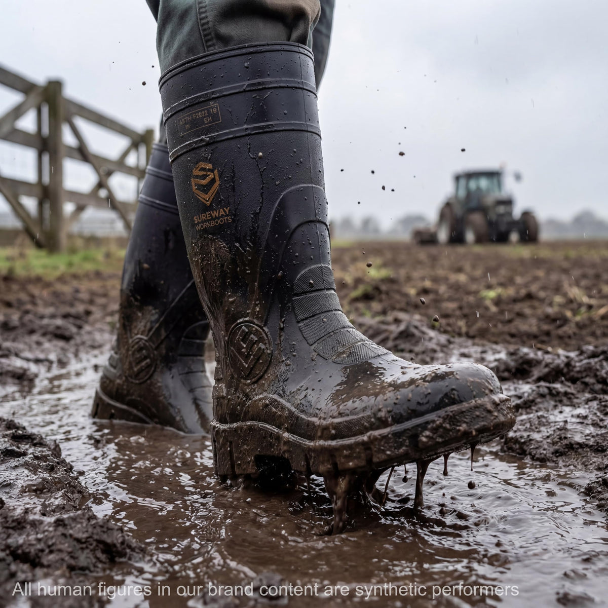 PVC Waterproof Knee-High Work Boots Z76115