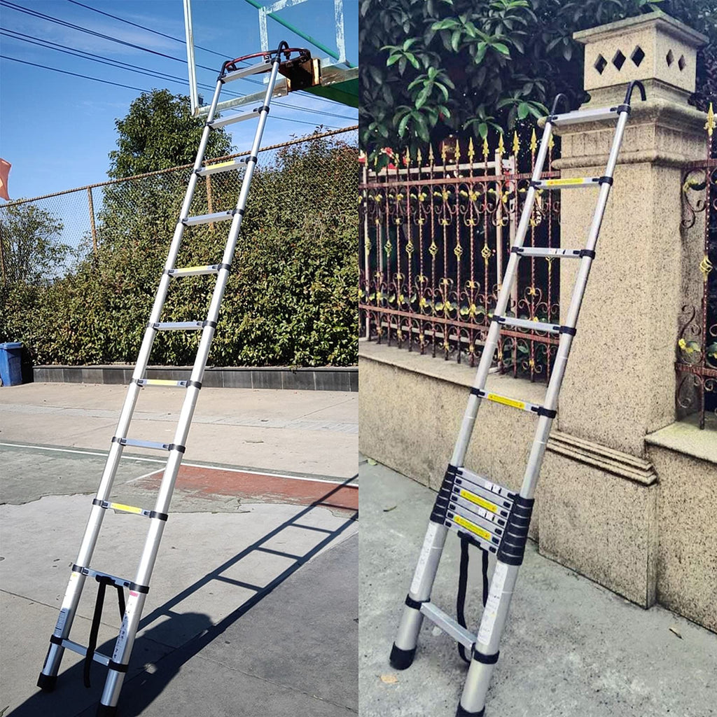 Collapsible Telescoping Ladder 20.5FT Aluminum Lightweight 330LB Capacity X4297