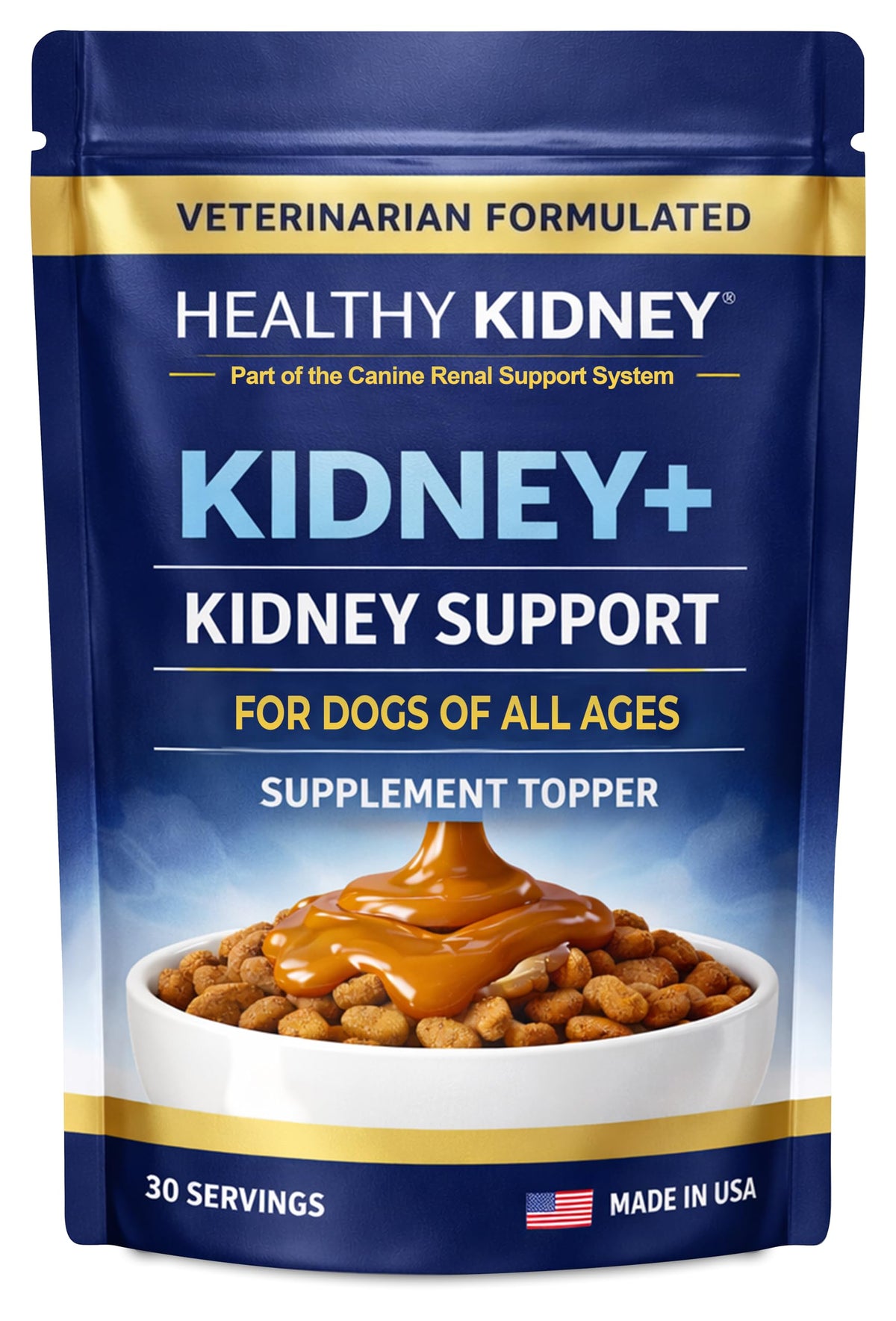 Dog Kidney Support Supplement Food Topper with Omega 3, Prebiotics, Fiber B7733