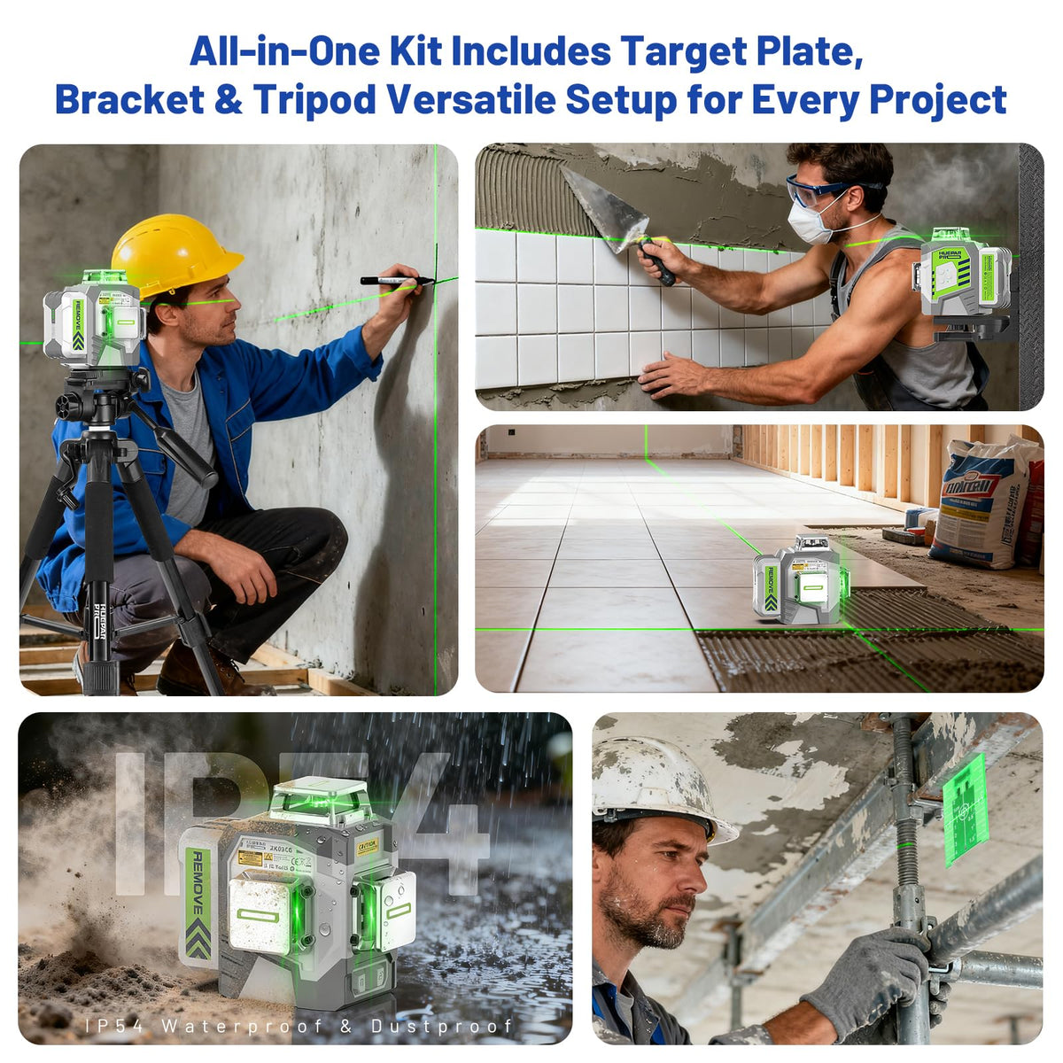360 Self Leveling Green Laser Level with Tripod H442