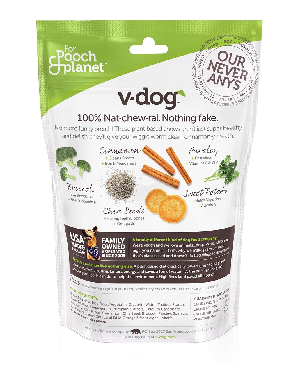 Vegan Dental Dog Bones 8 Ounces I74663