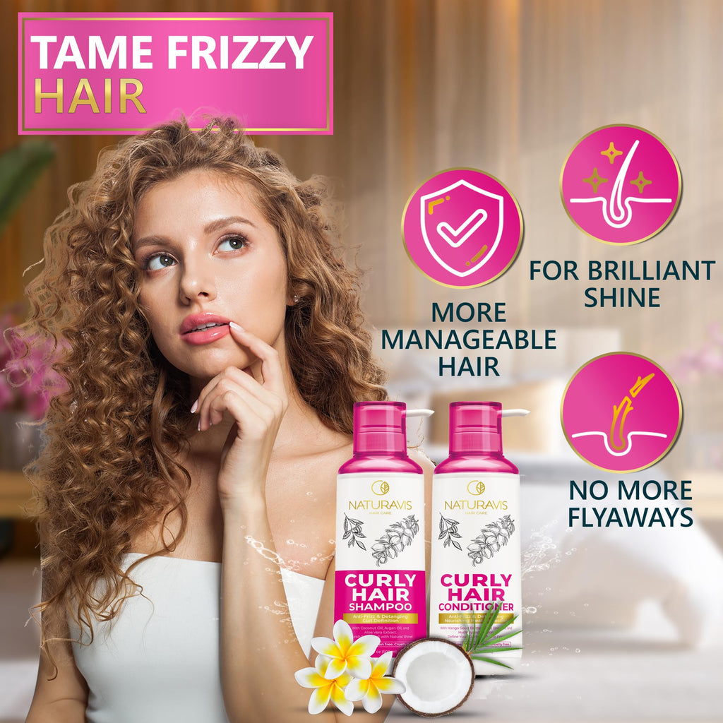 Curly Hair Shampoo and Conditioner Set and Mask V79635