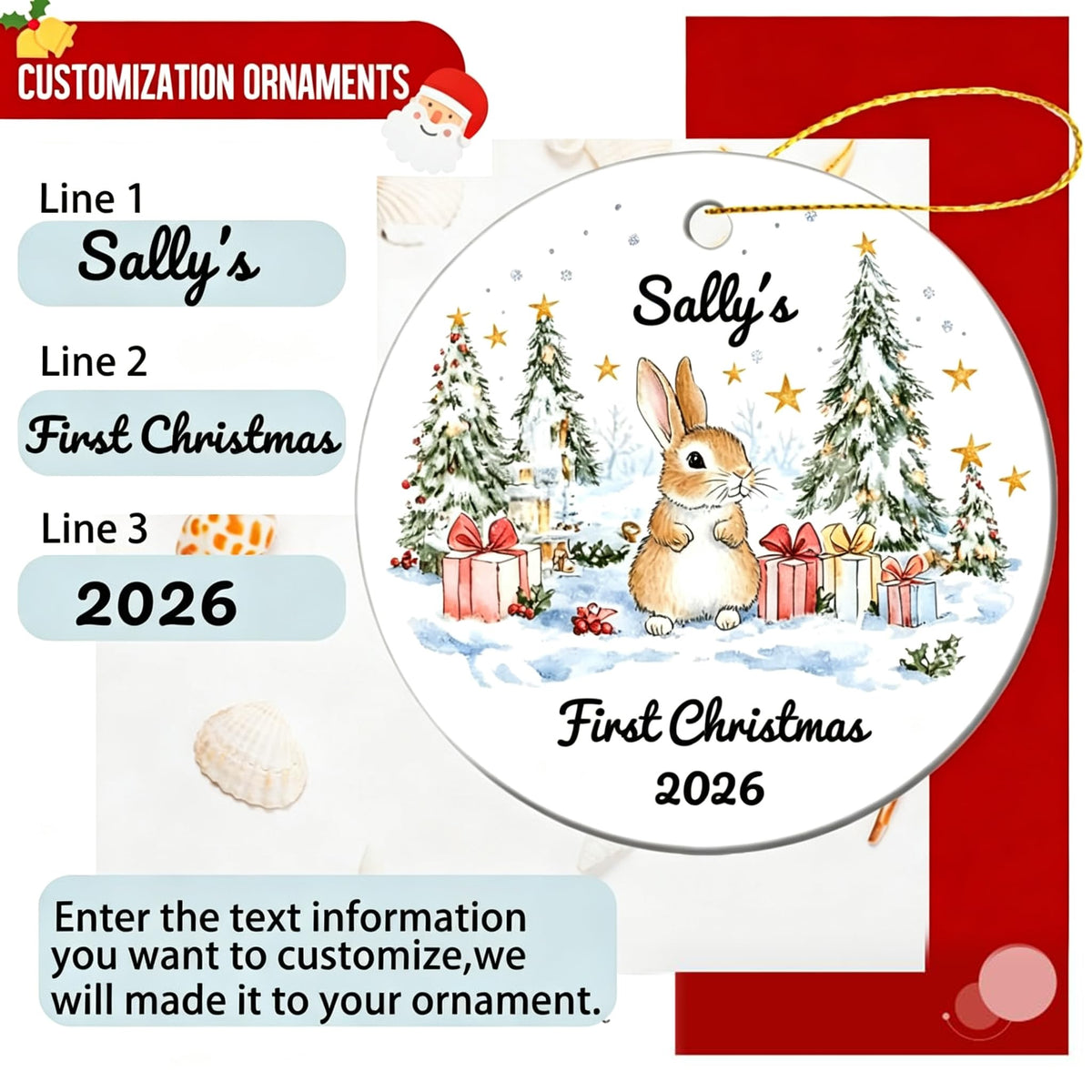 Baby First Christmas Ornament 2026 O22663