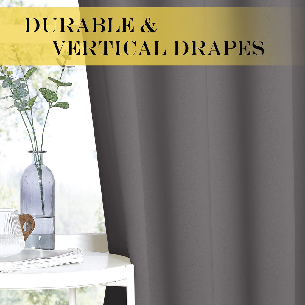 Grey Blackout Curtains 84 inch 1 Panel L20925