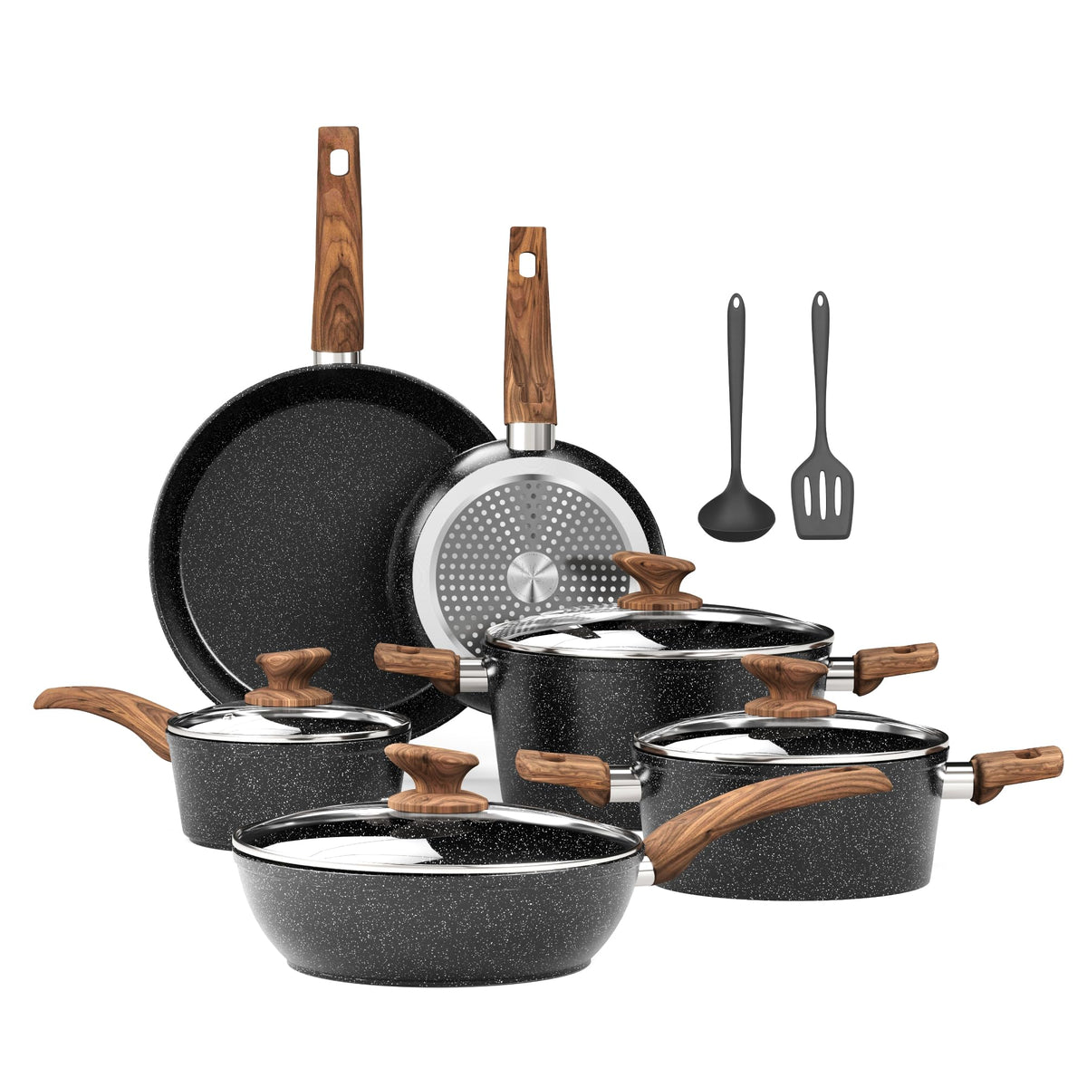 12 Pcs Non Stick Induction Cookware Set Z179