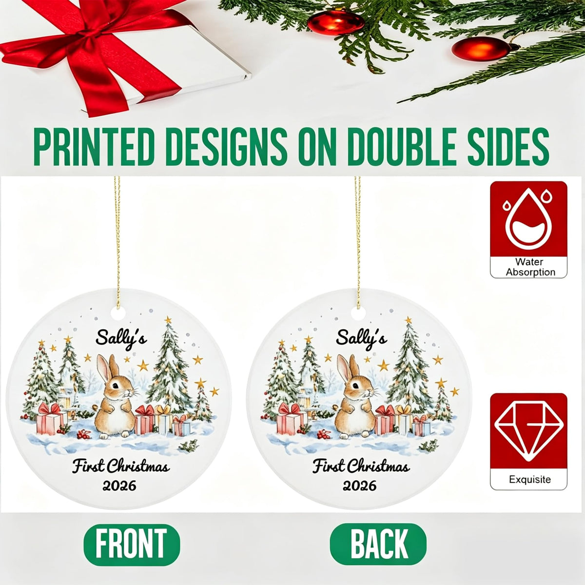 Baby First Christmas Ornament 2026 O22663