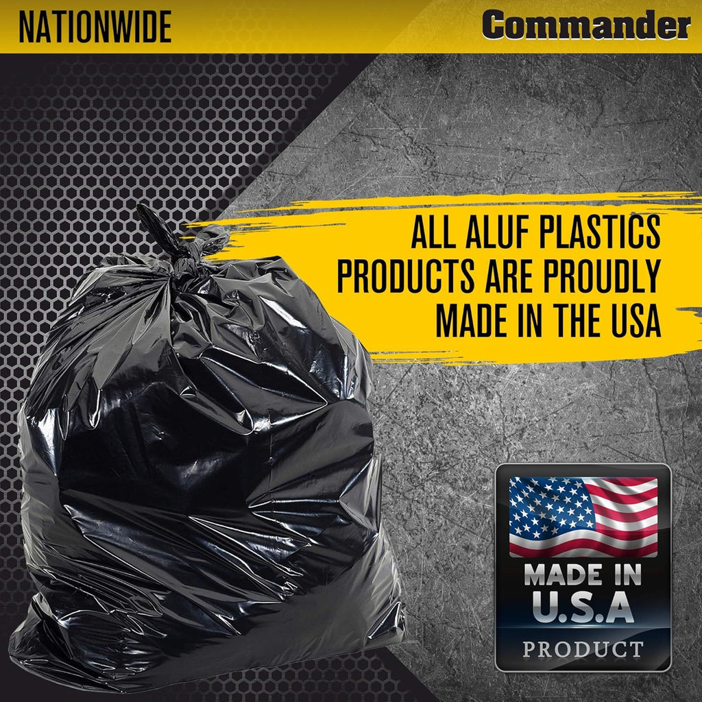 55 Gallon Heavy Duty Contractor Bags with Flap Ties, Pack of 80 G155