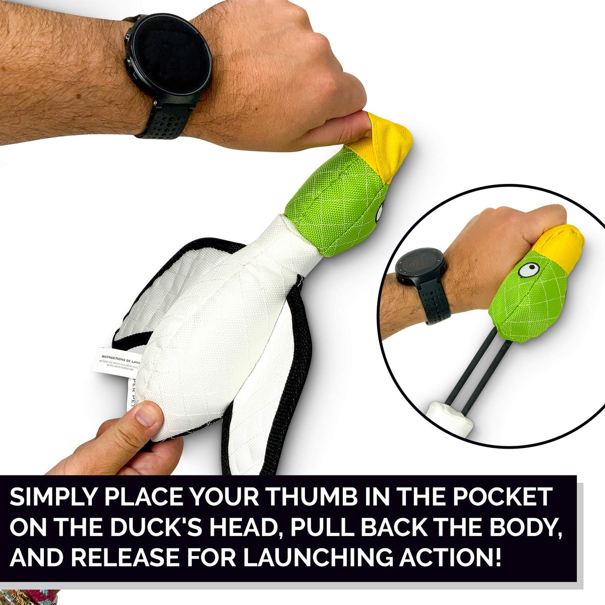Large Duck Slingshot Fetching Dog Toy G1413