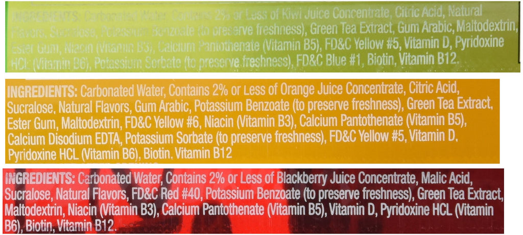 Sparkling Water Bottle Variety Pack 1.7 Ounce B4121