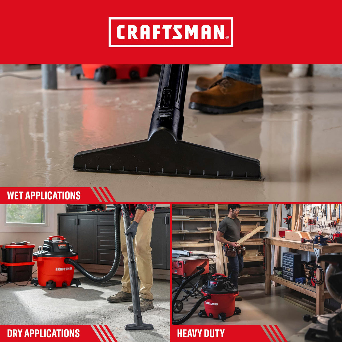 16 Gallon 6.5 Peak HP Wet Dry Shop Vacuum I569